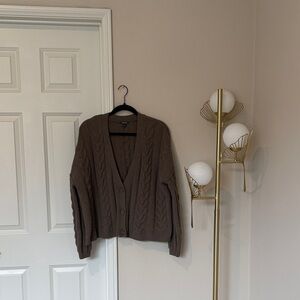 Wild Fable Brown Cable Knit Cardigan
